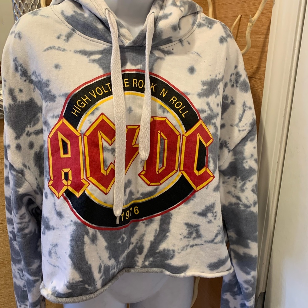 AC/DC cropped hoodie